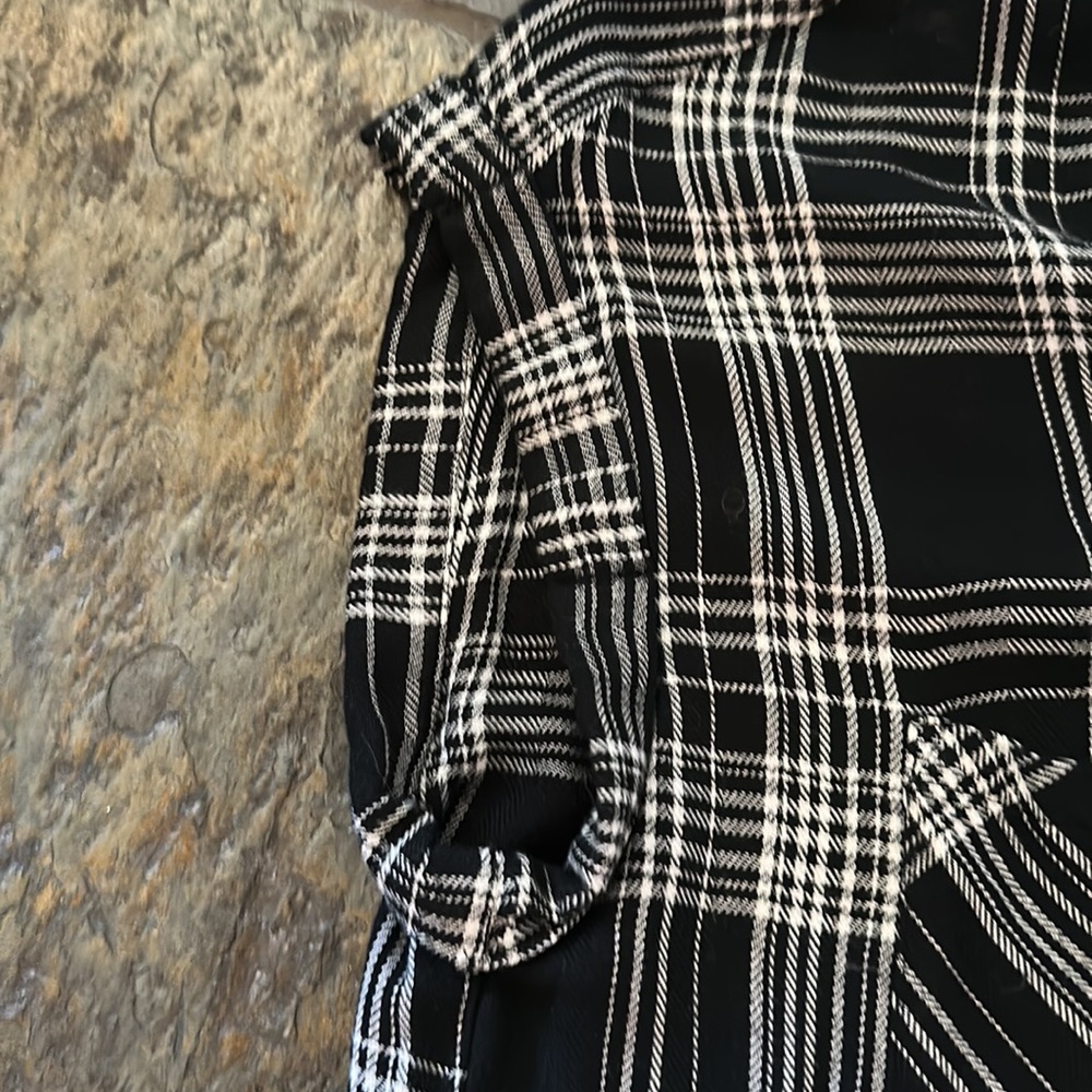 Rails Britt Short Sleeved Button Up Flannel Xs - image 5